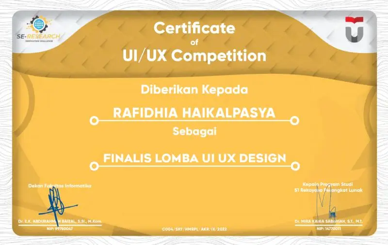 Software Engineering Research and Innovation achievement evidence